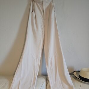 House of CB Cream Wide Leg Pants High Waisted